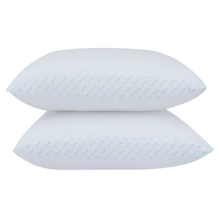 Mainstays 100% Polyester Extra Firm Pillow Set of 2, Multiple