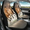 thumbnail image 4 of Xoenoiee Running Horse Pattern 2 pcs Seat Cover Automotive Seat Cushion Protector Auto Front Car Seat Cover Fit Most Car, Truck, SUV, or Van, 4 of 6