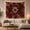 Rose Gemstone, variant on Realistic Red Roses with Golden Leopard Print, Romantic Maximalist for Floral Decor Lovers, Botanical Animal Print Art, Housewarming Gift Tapestry Wall Hanging for Bedroom and Living Room