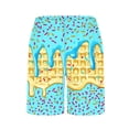 thumbnail image 5 of CYRBOKO Swim Trunks for Boys, Vacation Elastic Waist Summer Quick-dry Beach Shorts Sky Blue Size 9-10 T, 5 of 5