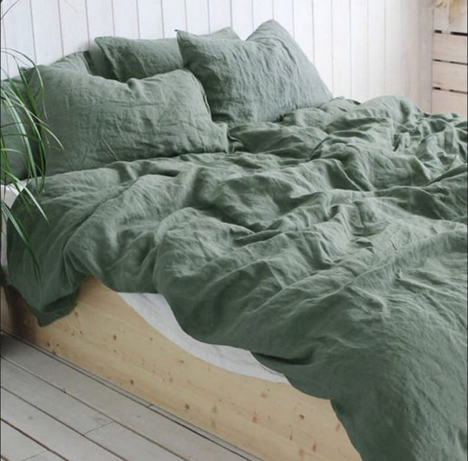 Pavish Export Sage Green Cotton Duvet Cover Set Stonewashed Cotton Bedding Set Full Soft Cotton Duvet Cover Set