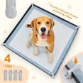 thumbnail image 2 of Dog Pee Pad Holder - Silicone Puppy Potty Tray with High Edge and 4 Clamps for Training, Fits Up to 24x24inch Pads, 2 of 8