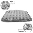 thumbnail image 3 of Minimalist Pet Bed, Simplistic Square Shaped Spiral Labyrinth Geometric Pattern Art Deco, Resistant Pad for Dogs and Cats Cushion with Removable Cover, 24" x 39", Dark Blue Grey White, by Ambesonne, 3 of 4