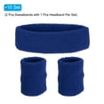 thumbnail image 3 of Uxcell Sweatbands Headband Wristband, Sweat Terry Cloth for Sports, Navy Blue 10 Set/18Pcs, 3 of 7