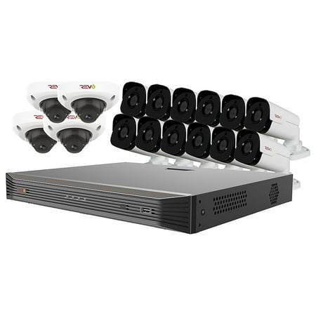 UPC: 0045924598417 | REVO America Ultra HD Audio Capable 16 Channel 8 TB NVR Surveillance System with 16 Cameras