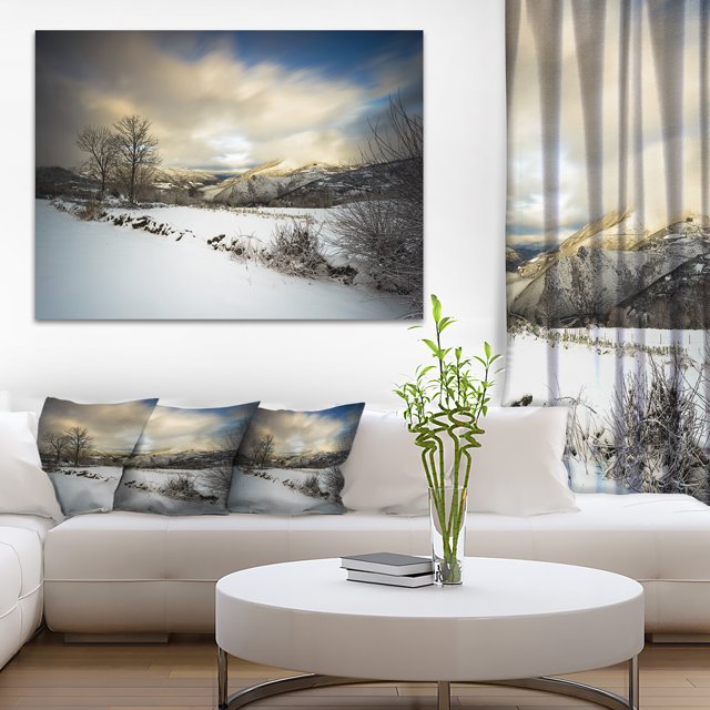 Snow Storm in Spain - Landscape Photography Canvas Art Print