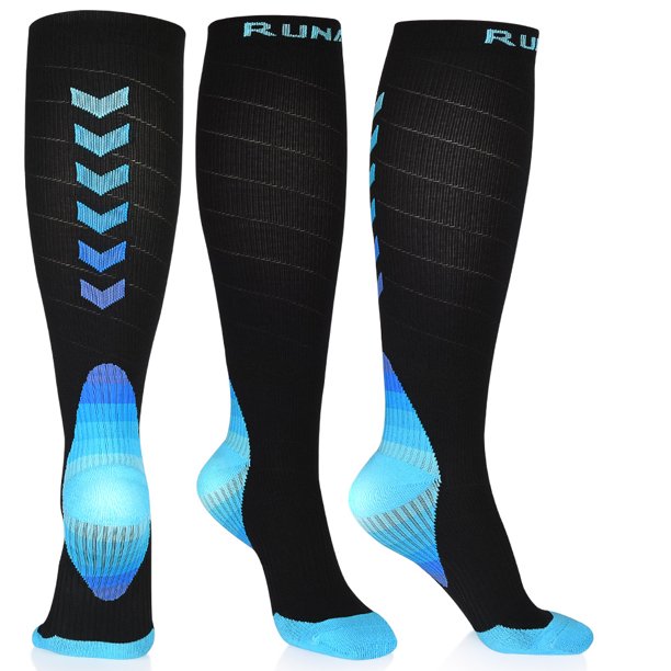 1Pair Sport Compression Socks for Men and Women Knee High Compression
