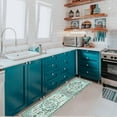 thumbnail image 2 of Boho Kitchen Rug, Teal Kitchen Rugs Farmhouse Style, Bohemian Rug, Kitchen Rugs and Mats Non-Skid Washable, Farmhouse Rugs for Kitchen Floor, Boho Kitchen Decor Accessories, Boho Kitchen Mat Set of 2, 2 of 6