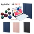 thumbnail image 1 of For iPad 7 10.2in 2019 7 Colors Backlit Tablet Bluetooth Keyboard and Cloth Marks Tablet Leather Protective Case with Pen Holder American Keyboard Blue, 1 of 9