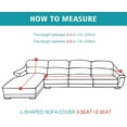 thumbnail image 3 of TOPCHANCES Stretch Couch Covers, L Shape Sofa Slipcovers for 3 + 3 Seaters Sectional, Furniture Protector Cover Home Decor, 3 of 8