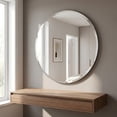 thumbnail image 2 of Gleamira 24" Frameless Bathroom Mirror Round Beveled Edges Wall Mirror Decorative Vanity Mirror for Bathroom, 2 of 6
