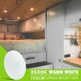 thumbnail image 3 of 2 PACK Leisure LED RV Boat Surface Mount Ceiling Light with Touch on/off Switch 7" 750 Lumen Super Slim LED Panel Light DC 12V 10W Downlights Cool White, 3 of 9