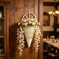 thumbnail image 6 of Cadancy Wall Hanging Planter Basket for Indoor Outdoor Plants Vertical Carrot Shaped Garden Decor Woven Flower Pot Holder Rattan Container Ferns Succulents Herbs Porch Balcony Patio Organizer, 6 of 6
