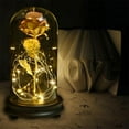 thumbnail image 2 of Gold-plated Red Rose With LED Light In Glass Dome For Wedding Party Gift, 2 of 6
