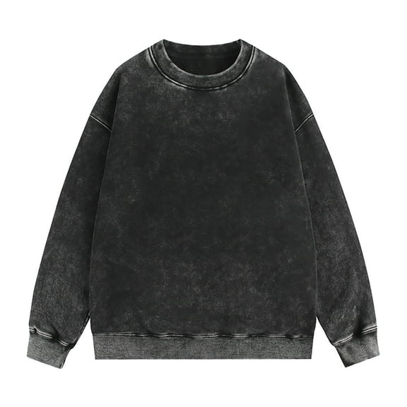 DAFPZW Distressed Sweatshirt for Men Vintage Crew Neck Casual Long Sleeve Pullover Loose Outwear Tops