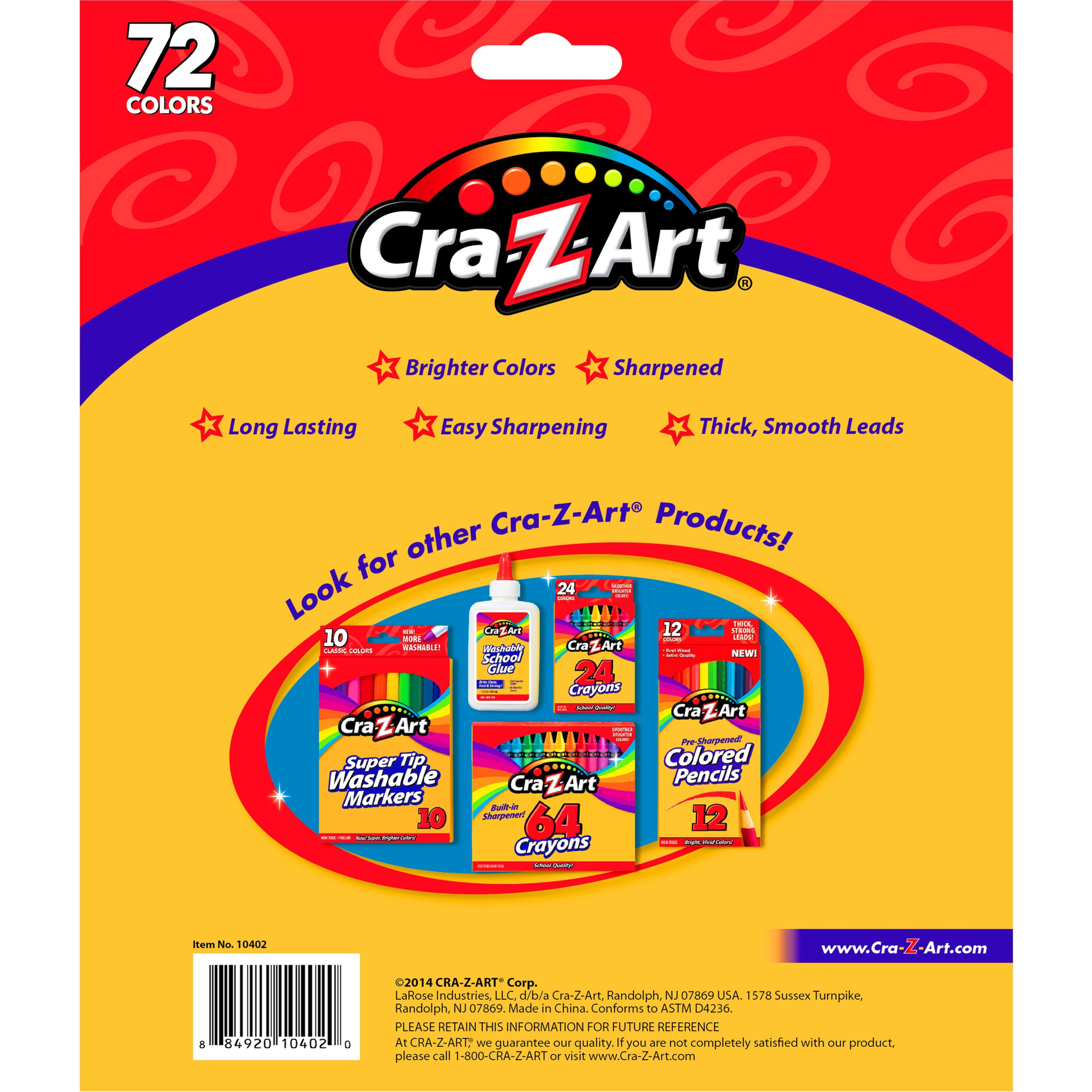 Cra-Z-Art Classic Colored Pencils, 72 Count, Multicolor, Beginner Child to Adult, Back to School - image 5 of 9