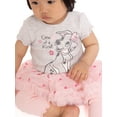 thumbnail image 4 of 101 Dalmations Baby Girl's Short Sleeve Graphic Onesie with Skegging and Matching Bow Headband, 3 Piece Set, Sizes 0/3M-24M, 4 of 8