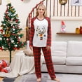 thumbnail image 2 of Odeerbi Christmas Pajamas for Family Holiday Long Sleeve Family Christmas Pajamas Matching Sets Mom Parent Child Printed Loungewear Set Two-Piece Sleepwear Xmas Family Matching PJs Set Red, 2 of 4