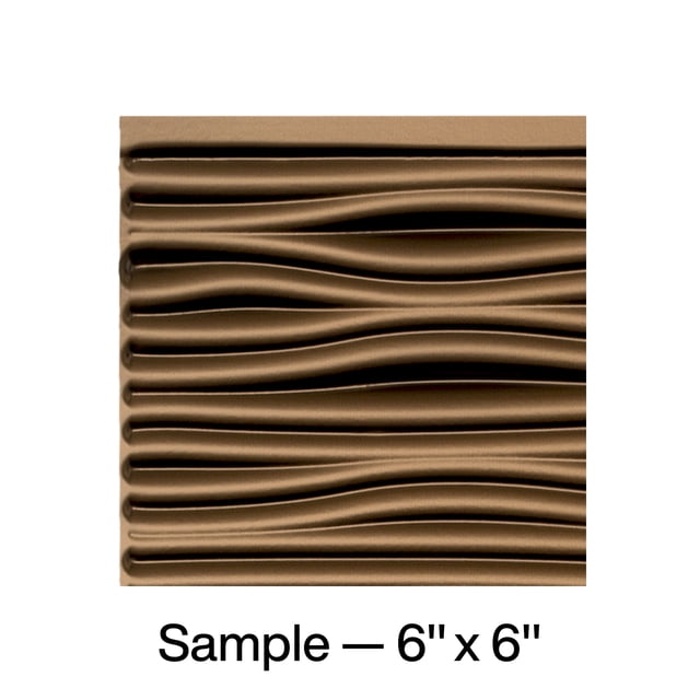 FASÄDE Waves Decorative Vinyl Backsplash Panel in Oil Rubbed Bronze (6X6 Inch Sample)
