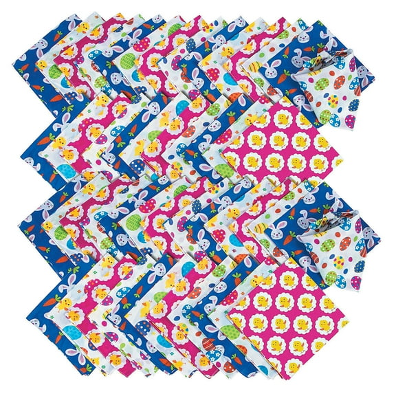 Bulk Easter Assorted Bandanas - Apparel Accessories - 50 Pieces
