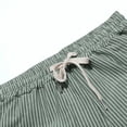 thumbnail image 7 of CQONEPT Cotton Linen Stripe Pants for Womens Side Button Pant Casual Loose Fit Drawstring Outdoor Pant with Pockets Mint Green 2XL, 7 of 7