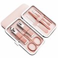 thumbnail image 1 of 7 kits profesionales portátiles de reparación de uñas, cortapelos para belleza de cejas, herramientas de acero inoxidable para el cuidado de las uñas, 1 of 5