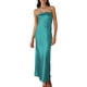 thumbnail image 1 of Vestido largo Realtix de seda satinada sin espalda para mujer, color aguamarina, 1 of 5