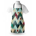 thumbnail image 3 of Chevron Apron Chevron Patchwork with Vintage Stylized Line and Retro Button Forms Kitsch Artsy, Unisex Kitchen Bib Apron with Adjustable Neck for Cooking Baking Gardening, Multicolor, by Ambesonne, 3 of 3