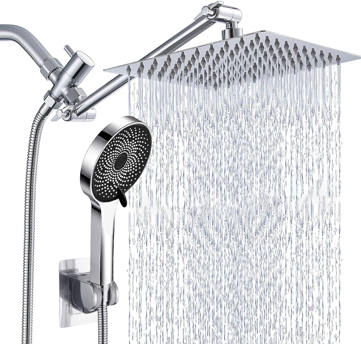 Tmdioo Shower Head Combo with Rain Head and Handheld, 3 Modes photo 3