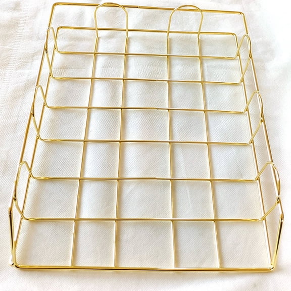 GAXIRE Rectangular Iron Paper Tray Organizer for Classroom and Office Desk, 1 Piece Document Storage Solution