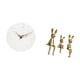 thumbnail image 5 of Reloj de pared decorativo de la familia Silent Bunny, ideal para el hogar, la cocina, la oficina o . Incluye una escultura como adorno centr, 5 of 8