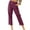 Wine, variant on cllios Outlet Plus Size Linen Pants for Women Summer High Waist Pant Casual Flowy Drawstring Comfy Trousers Lightweight Beach Pants