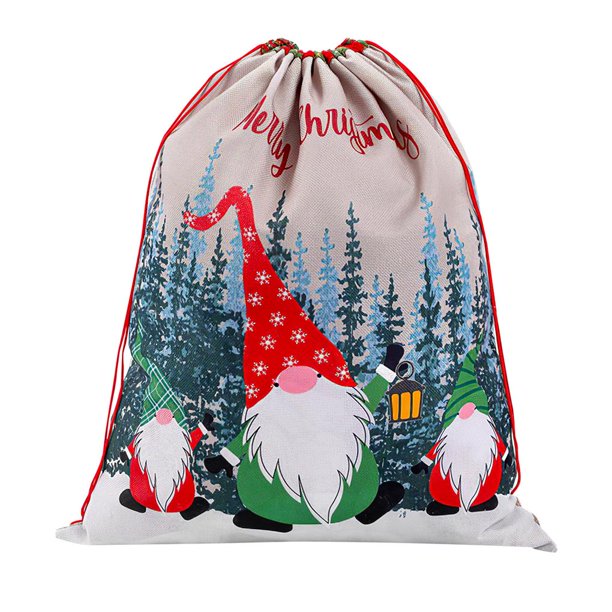 Bolsa De Regalo De Navidad Santa Árbol De Navidad Linenette Festivo Decorativo Bolsa Con Cordón Saco De Regalo Bolsa De Embalaje Para Navidad Fiesta En Casa Boda Eigraketly HA027565-02
