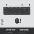 thumbnail image 6 of Logitech® MK235 Wireless Straight Full-Size Keyboard & Ambidextrous Optical Mouse, Black, 6 of 7