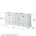thumbnail image 5 of Wyndham Collection Wcs202072dcxsxxmxx Deborah 71" Double Free Standing Wood Vanity Cabinet, 5 of 7