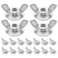 thumbnail image 1 of 20 PCS Wing Nut Assorted Sizes Wing Nuts For Hurricane Shutters With Stainless Steel Finish And Washer Base, 1 of 8