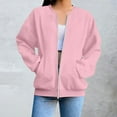 thumbnail image 5 of iHPH7 Light Jackets for Women Fall Fashion Womens Bomber Jacket Lightweight Jacket Women Bomber Jacket Women Womens Jackets Casual Fall Womens Clothes Pink L, 5 of 6