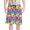 Tie Dye Palm Tree, variant on Binienty Men's Board Shorts Beach Swim Trunks With Watercolor Lemon Print - Quick Dry for Summer Surfing and Beach Vacations