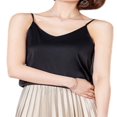 thumbnail image 3 of Débardeur Camisole Sans Manches en Satin de Soie Uni pour Femmes, 3 of 4
