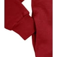 thumbnail image 7 of Soft  Cozy 100% Cotton Fleece Zip Hoodie with Inner Pockets | Red, 7 of 7