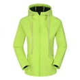 thumbnail image 1 of Timegard Womens Rain Jackets with Hood Solid Color Zip Windbreaker Fall Winter Warm Outdoor Outerwear, 1 of 8