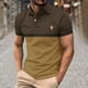 thumbnail image 1 of Blusa y camisa de manga corta con cuello vuelto para hombre, blusa de manga corta con solapa y botones estampados, blusa de poliéster para hombre, 1 of 5