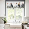 thumbnail image 2 of Rustic Rooster Valances for Windows Farmhouse Kitchen Curtains Valances Rod Pocket Valance Curtains for Kitchen Windows White Chicken Country Window Valances for Bathroom Bedroom 42"x12", 2 of 6