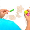 thumbnail image 6 of 12 Pcs Unfinished Flower Cutouts Wooden Flowers with Stems Rod Dowel Child, 6 of 8