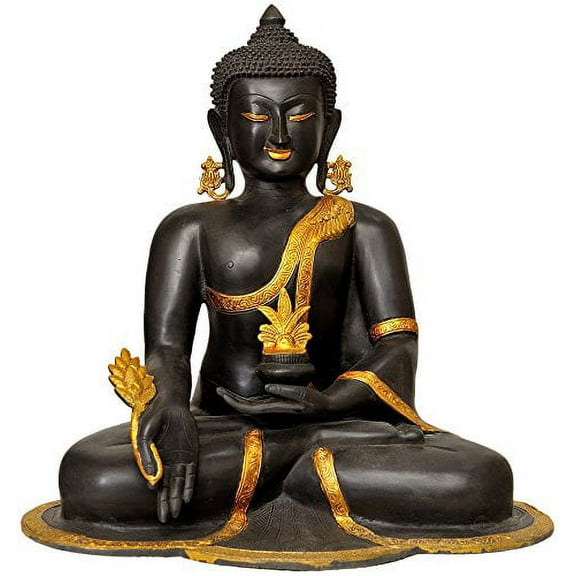 Bhaishajyaguru (The Medicine Buddha) - Brass Statue