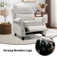 thumbnail image 6 of Ebello Push Back Recliner Chair – Overstuffed Textured Fabric Wingback Recliner, Adjustable Manual Reclining Sofa Chair for Living Room, Bedroom (White), 6 of 8