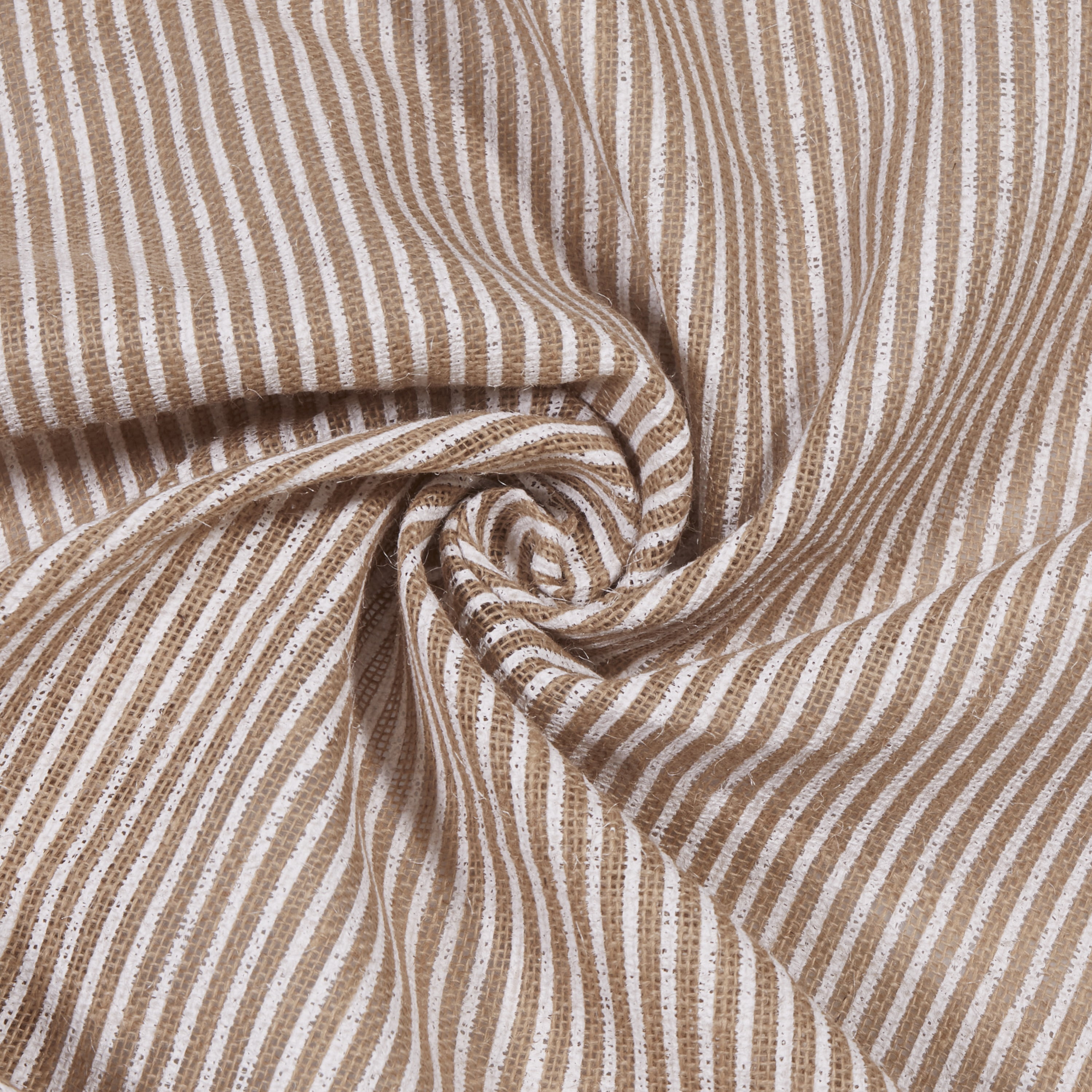 (2 pack) Love, Laugh, Craft Jute Burlap Precut Fabric, 46"W x 2-Yards, White Screenprint Stripe