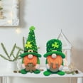 thumbnail image 4 of Classic St Patrick's Day Gnome Decorations,Green Irish Scandinavian Tomte Gnome Ornaments,Mr and Mrs Green Buffalo Check Plaid Handmake Plush Elf,Home Table Shelf Centerpiece Festival Decor, 4 of 7