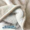 thumbnail image 6 of Bare Home Plush Sherpa Bed Blanket - Fluffy & Soft - Reversible - Lightweight - Full/Queen, Oyster, 6 of 10