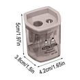 thumbnail image 4 of 100Fens Rhombus Double Hole Transparent Pencil Sharpener Small Portable Rotary Pencil Sharpener Color, 4 of 9